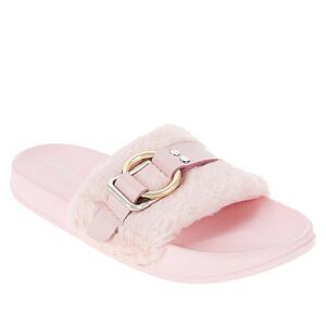 NIB Urban Sport by J/Slides Bravo Pink Plush Slide Sandals Women's Size 8